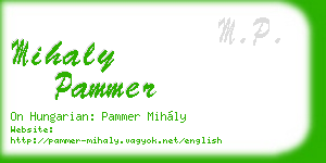 mihaly pammer business card